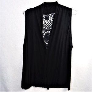 SANTIKI Black Boho Open Dreamcatcher Vest